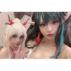 热辣！湾湾大人cos漫展43V-5.3G涂油颜值抱抱