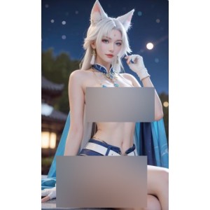 墨迹荤素飞霄同人图集265P国漫女神星铁系列647M水墨画风